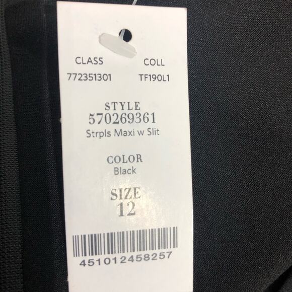 White House Black Market Strapless Halter Maxi Dress with Sheer Overlay 12 NWT - Picture 11 of 13